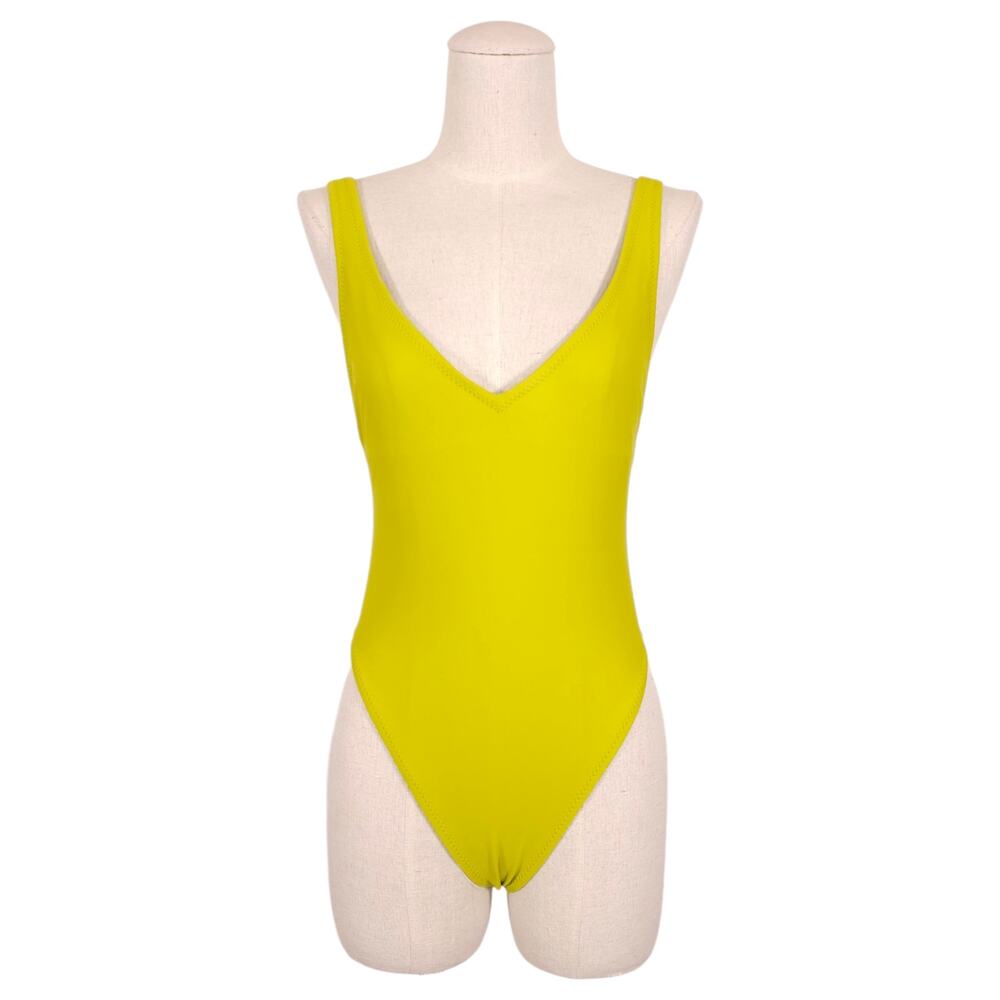 Galamaar Cerci Maillot Palma Green High Cut Swimsuit Sz Small